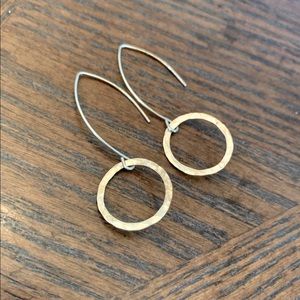 Hook and hoop silver earrings